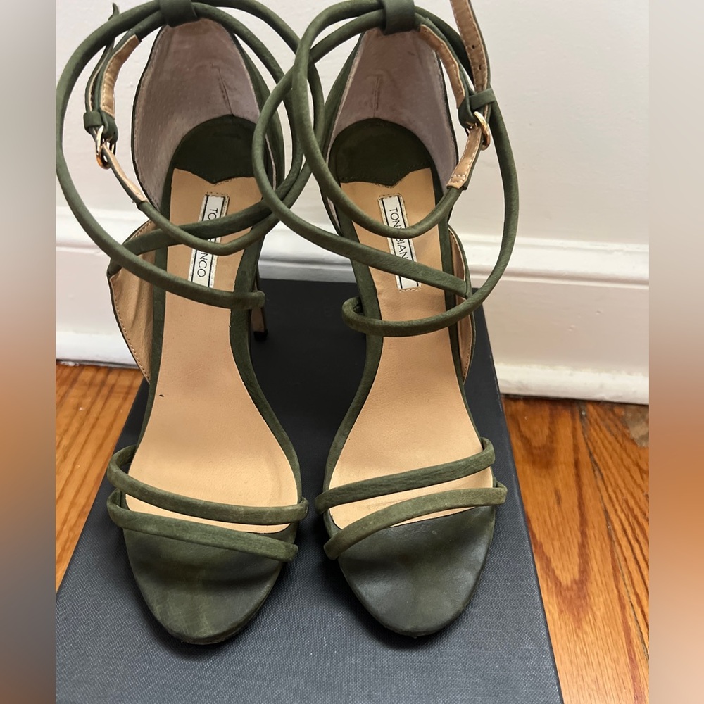 Tony Bianco Alita Heels Size 9.5 Forest Green